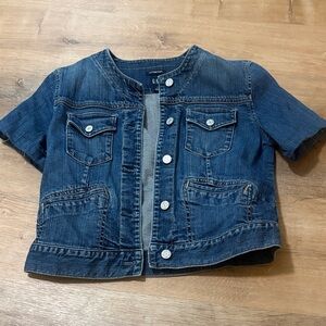Gap Stretch Vintage Short Sleeve Denim Jean Jacket Small